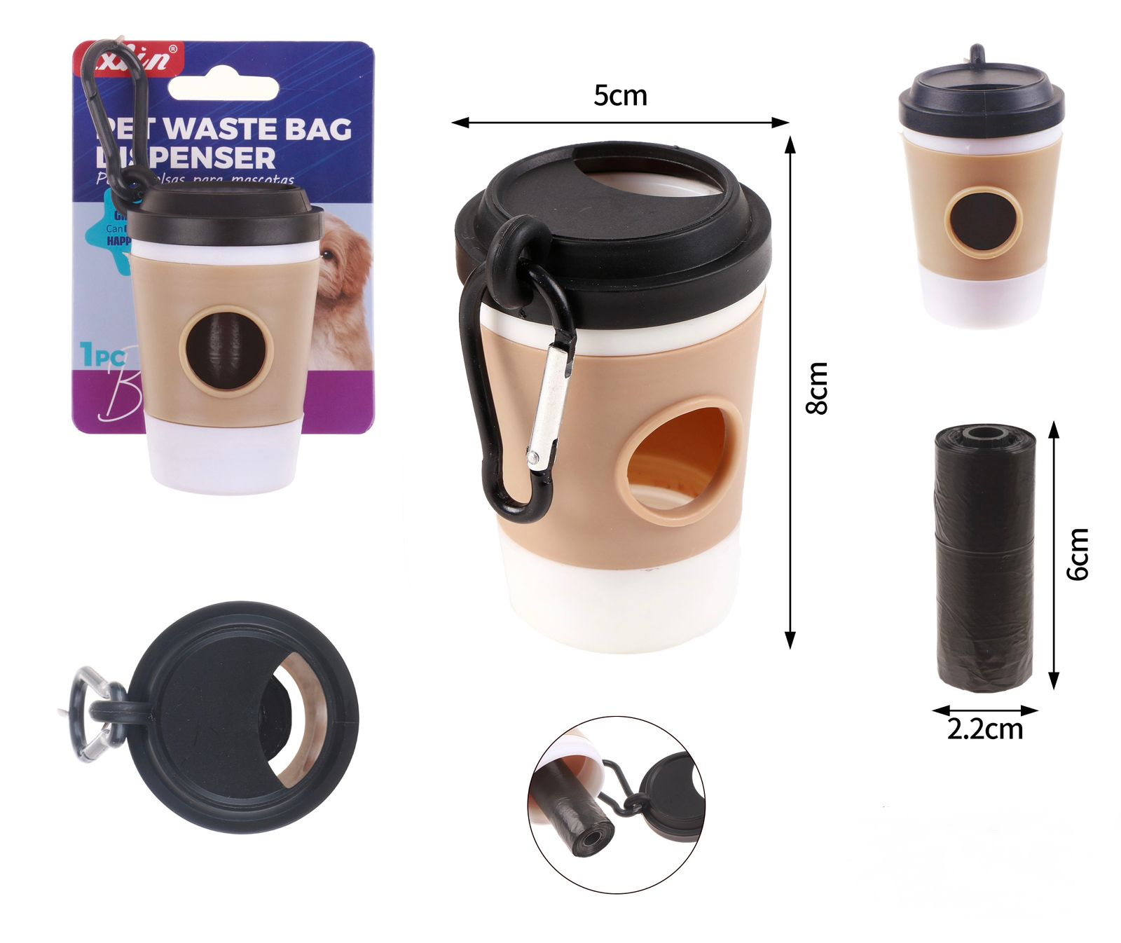 Porta Bolsas Taza Exlin